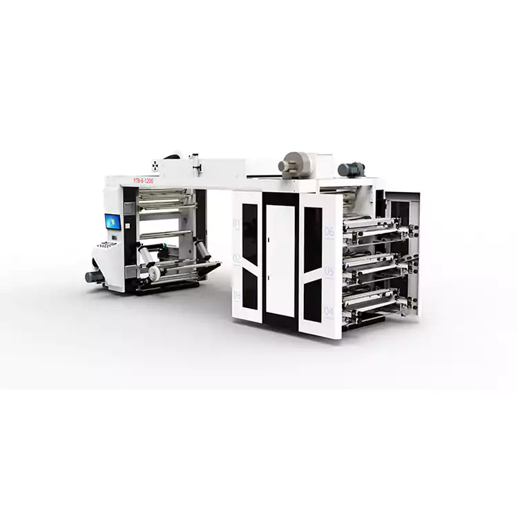 Високобрзински флексографски печатач со повеќе бои Машина за печатење Тип на оџак од пластична кеса